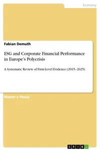 ESG and Corporate Financial Performance in Europe’s Polycrisis_cover