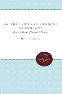 On the Laws and Customs of England_cover
