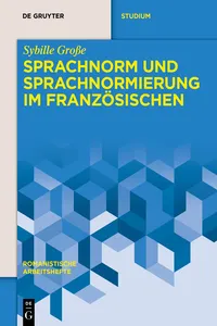 Sprachnorm und Sprachnormierung im Französischen_cover