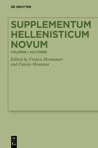 Supplementum Hellenisticum Novum_cover