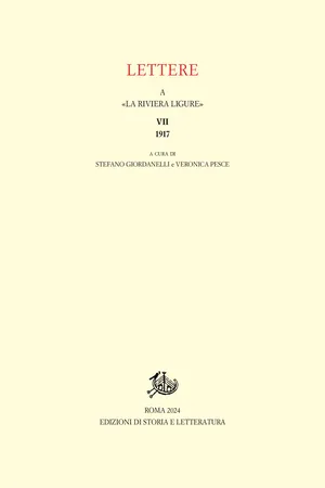 Lettere a «La Riviera Ligure». VII