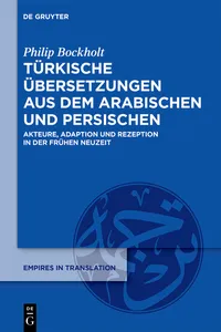 Türkische Übersetzungen aus dem Arabischen und Persischen_cover