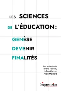 Les sciences de l’éducation : genèse, devenir, finalités_cover