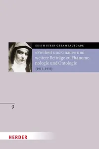 "Freiheit und Gnade" und weitere Beiträge zu Phänomenologie und Ontologie_cover