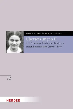 Übersetzung von John Henry Newman, Briefe und Texte zur ersten Lebenshälfte (1801-1846)
