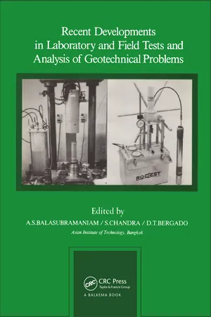 Recent Developments in Laboratory and Field Tests and Analysis of Geotechnical Problems