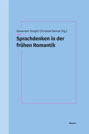 Sprachdenken in der frühen Romantik