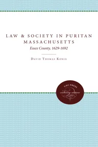 Law and Society in Puritan Massachusetts_cover