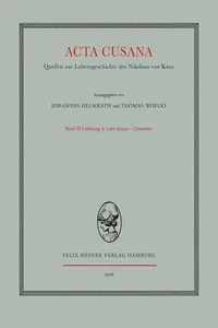 Acta Cusana. Quellen zur Lebensgeschichte des Nikolaus von Kues. Band III, Lieferung 4_cover