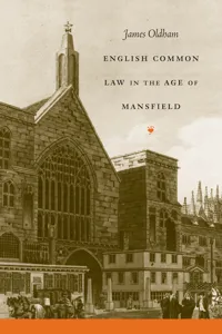 English Common Law in the Age of Mansfield_cover