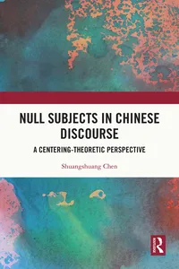 Null Subjects in Chinese Discourse_cover