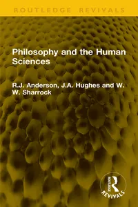 Philosophy and the Human Sciences