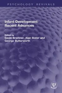 Infant Development: Recent Advances_cover