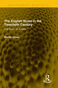 The English Novel in the Twentieth Century_cover