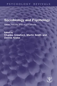 Sociobiology and Psychology_cover
