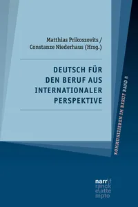 Deutsch für den Beruf aus internationaler Perspektive_cover