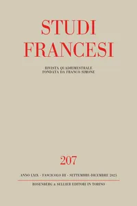 Studi Francesi 207_cover