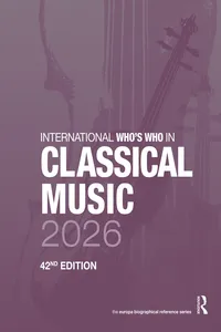 International Who’s Who in Classical Music 2026_cover