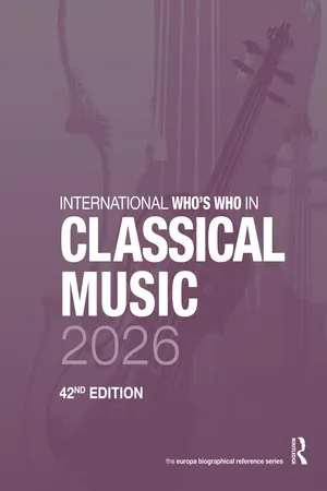 International Who’s Who in Classical Music 2026