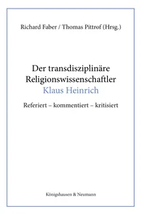 Der transdisziplinäre Religionswissenschaftler Klaus Heinrich_cover