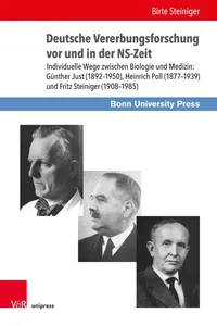 Deutsche Vererbungsforschung vor und in der NS-Zeit_cover