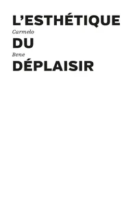 L'esthétique du déplaisir