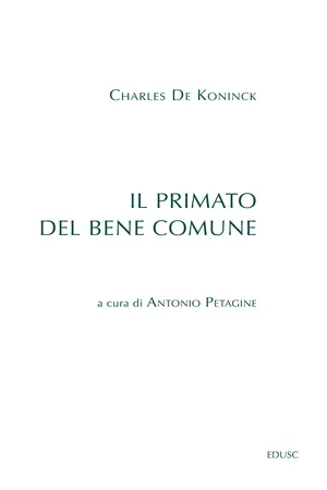 Il primato del bene comune contro i personalisti
