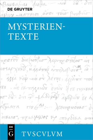 Mysterientexte. Die orphisch-bakchischen Goldplättchen