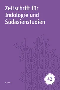 Zeitschrift für Indologie und Südasienstudien, Band 42_cover