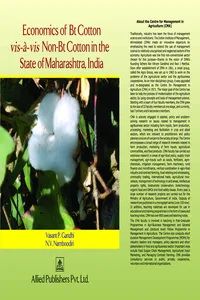 Bt Cotton vis-à-vis Traditional Cotton Varieties: The Economics and Returns in the State of Maharashtra in India