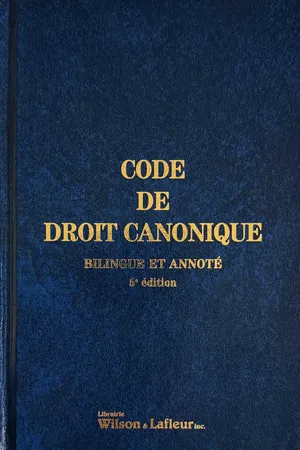 Code de droit canonique bilingue et annoté, 5e édition