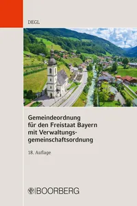 Gemeindeordnung für den Freistaat Bayern mit Verwaltungsgemeinschaftsordnung_cover