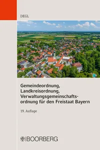 Gemeindeordnung, Landkreisordnung, Verwaltungsgemeinschaftsordnung für den Freistaat Bayern_cover