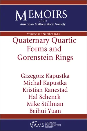 Quaternary Quartic Forms and Gorenstein Rings