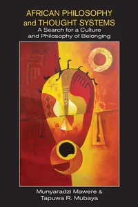 African Philosophy and Thought Systems_cover