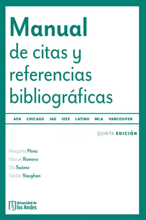 Manual de citas y referencias bibliográficas. Quinta edición