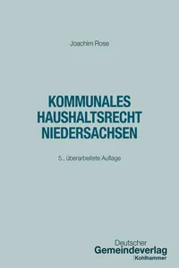 Kommunales Haushaltsrecht Niedersachsen_cover