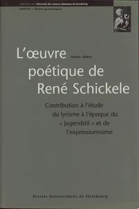 L’œuvre poétique de René Schickele_cover