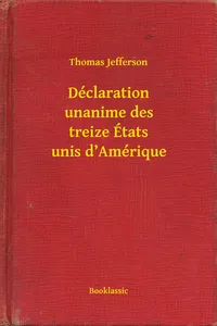 Déclaration unanime des treize États unis d'Amérique_cover