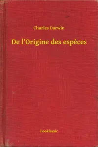 De l'Origine des especes_cover