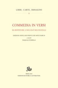 Commedia in versi da restituire a Niccolò Machiavelli_cover