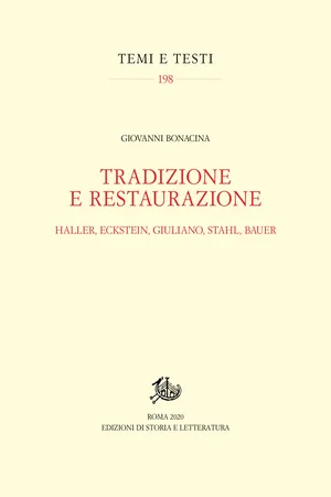 Tradizione e Restaurazione