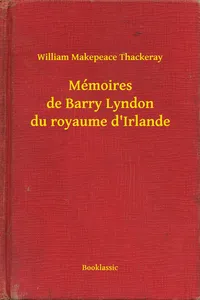 Mémoires de Barry Lyndon du royaume d'Irlande_cover