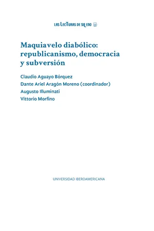 Maquiavelo diabólico: republicanismo, democrácia y subversión