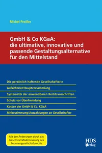 GmbH & Co KGaA: die ultimative, innovative und passende Gestaltungsalternative für den Mittelstand_cover