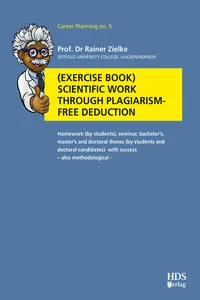 Exercise book Scientific work through plagiarism-free deduction_cover