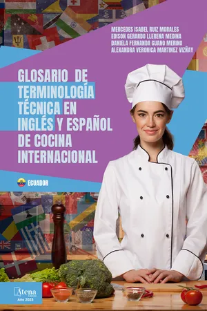 Glosario de terminología técnica en inglés y español de cocina internacional