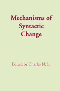 Mechanisms of Syntactic Change_cover