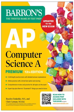 AP Computer Science A Premium, 13th Edition: Prep Book with 6 Practice Tests + Comprehensive Review + Online Practice (2026)