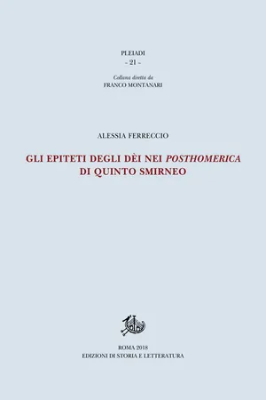 Gli epiteti degli dèi nei Posthomerica di Quinto Smirneo